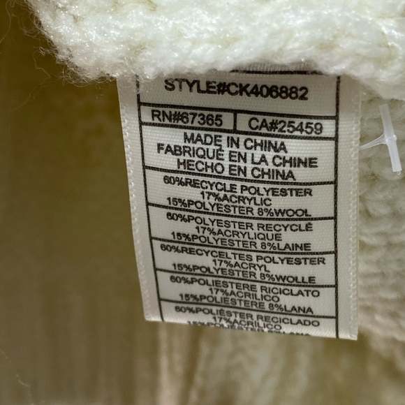 Cupcakes & Cashmere Solstice Sweater, Birch White, FRINGE Size XS - Picture 8 of 8